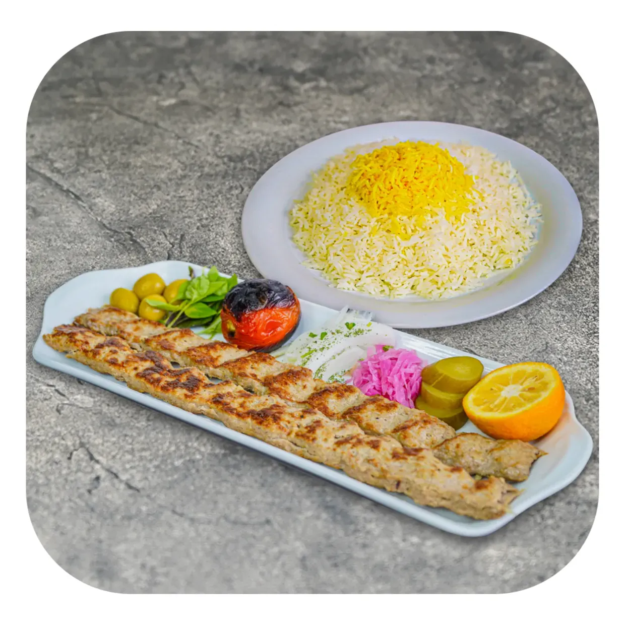 چلو کوبیده گوسفندی