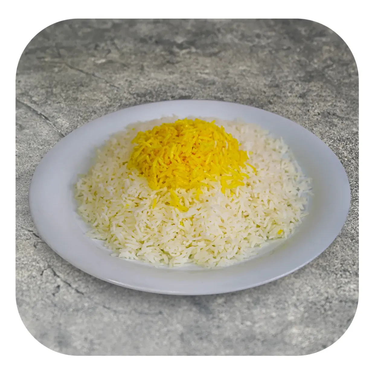 پلو ساده زعفرانی