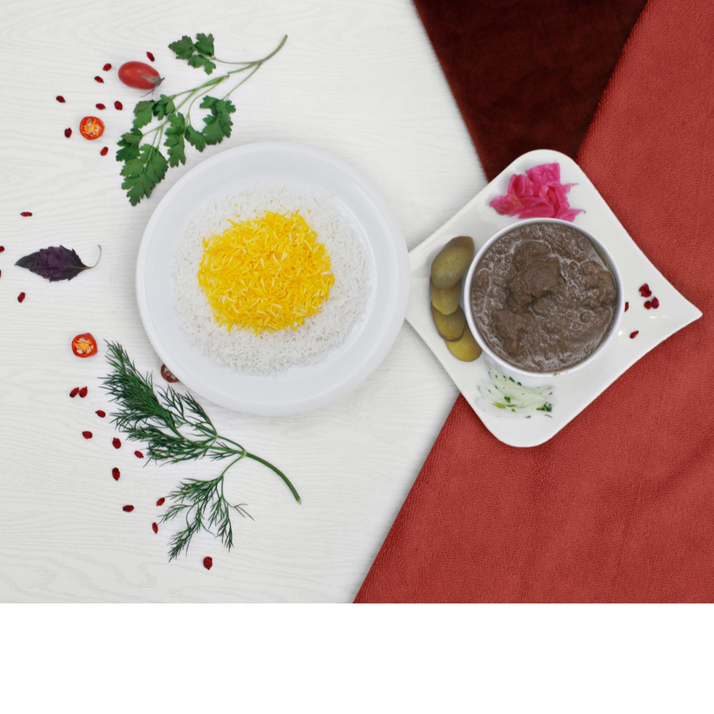 چلو فسنجان مرغ