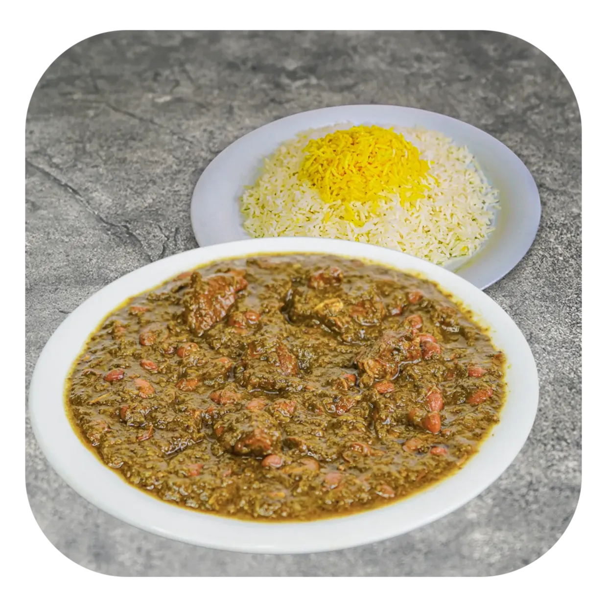 چلو خورشت قرمه سبزی